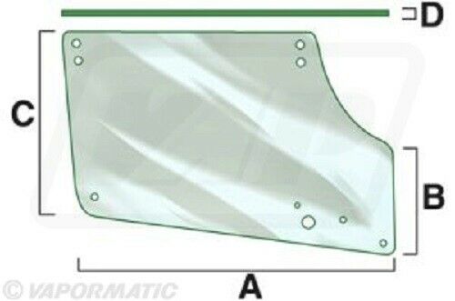 John Deere Cab Door Upper Glass LH or RH