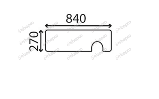 for, CASE IH XL Cab   LOWER REAR WINDOW GLASS FLAT - NON-TINTED