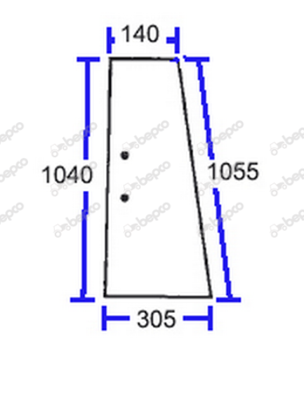 Massey Ferguson 3000, 3100, 3600 Series LH or RH Front Door Glass