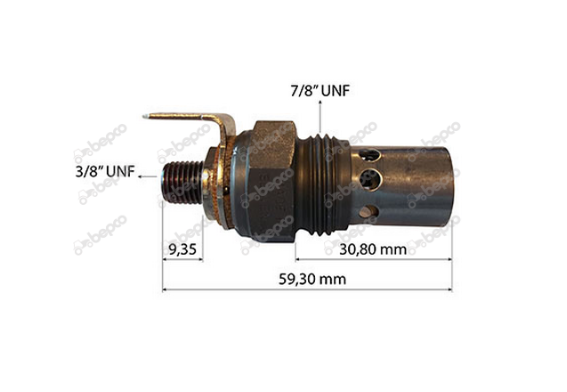 for, Massey Ferguson Heater Plug 12V - 7/8'' UNF - L 59.30 MM