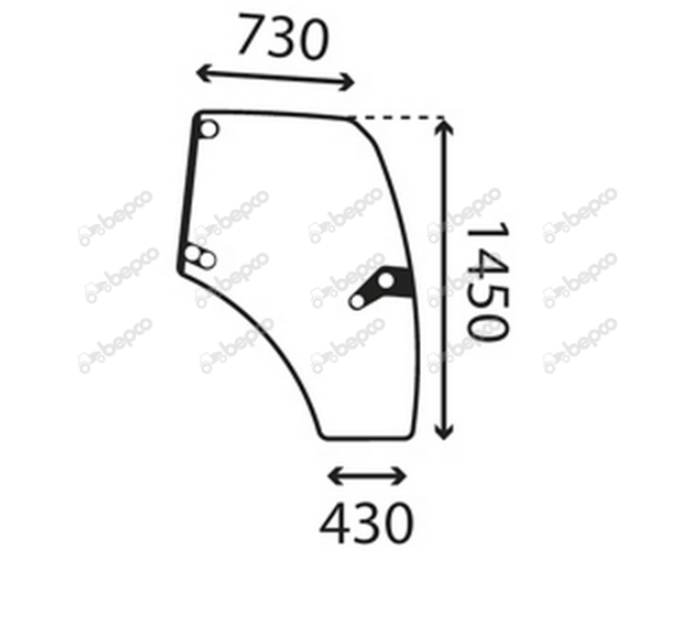 For SAME LAMBORGHINI DOOR WINDOW RIGHT - CURVED - TINTED
