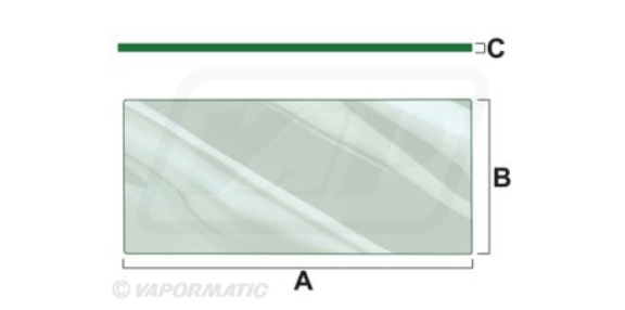 For FORD SUPERLUX CAB LOWER REAR GLASS