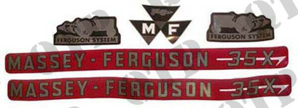 Massey Ferguson 35X Bonnet Decal Kit