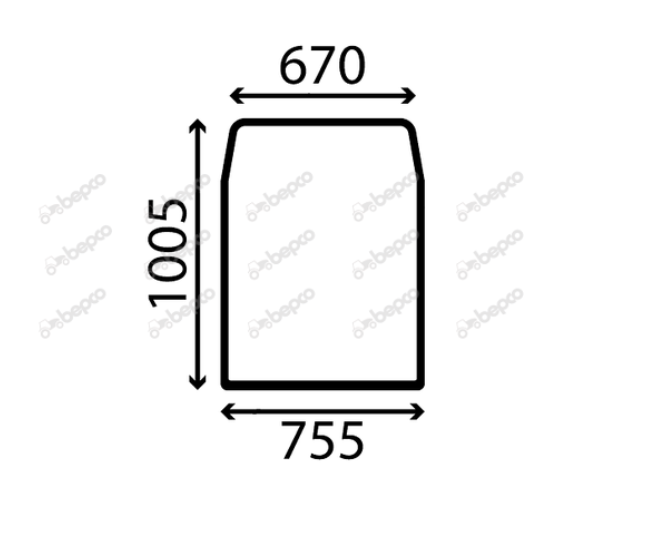 For JCB TELEHANDLER WINDSHIELD FLAT - TINTED