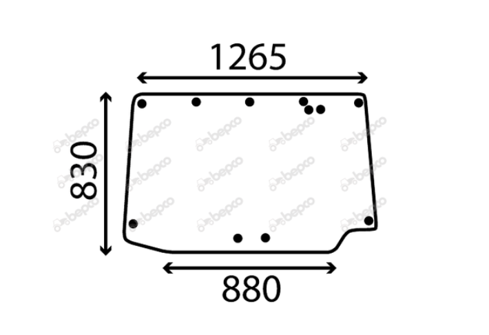 For SAME LAMBORGHINI REAR WINDOW FLAT - TINTED