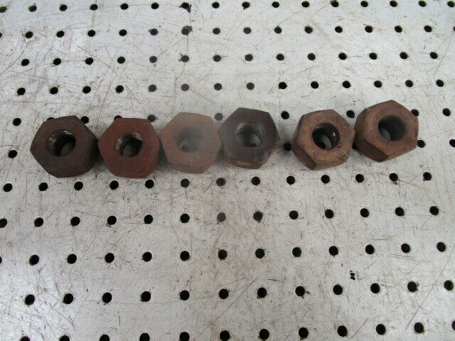 for, Ford 4000,4600 Rear Wheel Nuts Set of 6 in Good Condition