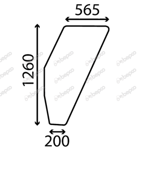 For FIAT 90 94 DOOR WINDOW LEFT - CURVED - TINTED