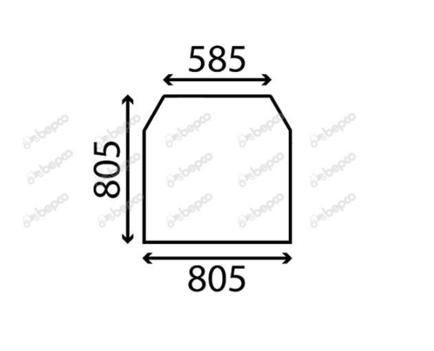 For JCB TELEHANDLER ROOF WINDSHIELD FLAT - TINTED