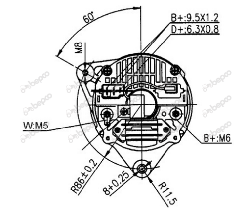 Case IH C CX, McCormick CX MC Alternator - 14V 65A