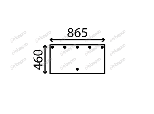 For CASE IHC L CAB LOWER REAR WINDOW FLAT - NON-TINTED