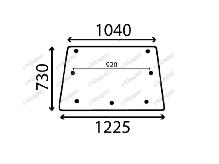 For, MASSEY FERGUSON 600 Series REAR WINDOW FLAT - TINTED