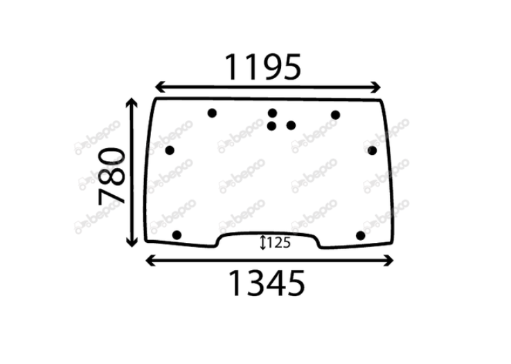 For, CASE CX MAXXUM OPENING FRONT WINDSHIELD CURVED - TINTED