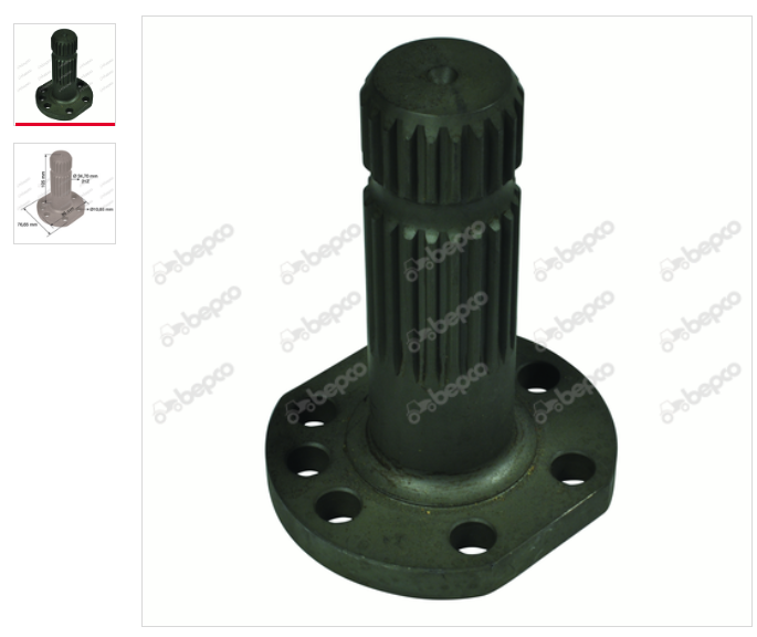 Massey Ferguson 5400, 6100, 6200, 6400 Bolt On PTO Shaft 1000 RPM 21 Spline