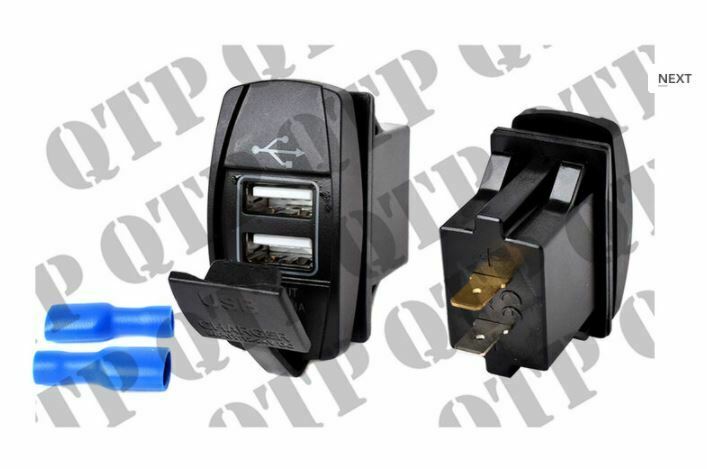 Rocker Switch Blank USB Charge Double Port // 12 - 24V Applications