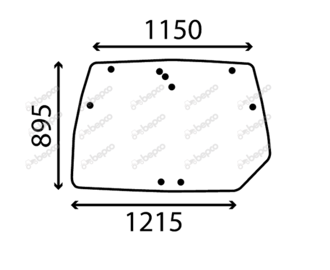 For DEUTZ REAR WINDOW CURVED - TINTED