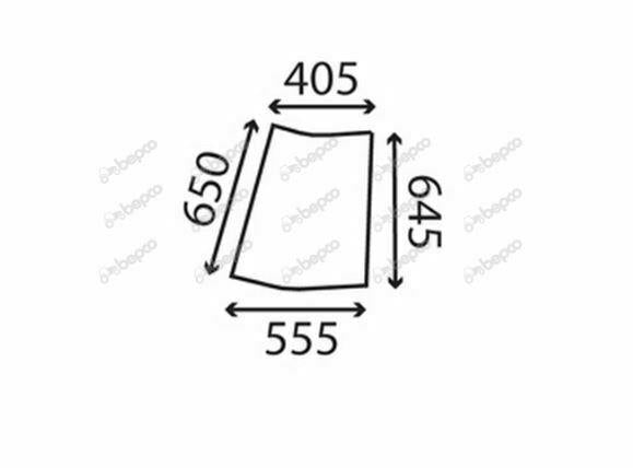 for, CASE IH XL CAB CORNER WINDOW RIGHT - CURVED - TINTED