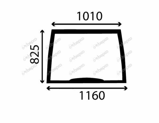 for, CASE IH JXU series WINDSCREEN CURVED - TINTED