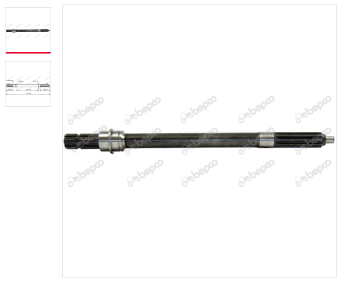 Massey Ferguson PTO Shaft Coarse Splined 22 3/4"