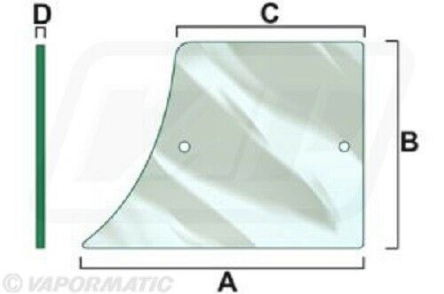 John Deere Cab Door Lower Glass LH or RH