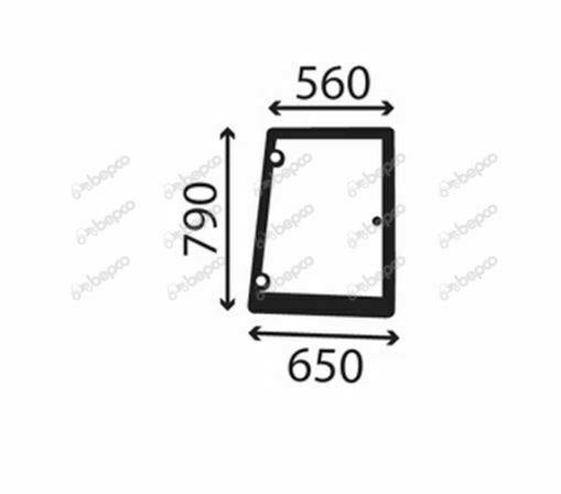 for, FIAT M series   SIDE WINDOW RIGHT - CURVED - TINTED