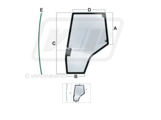 For MASSEY FERGUSON LH DOOR GLASS