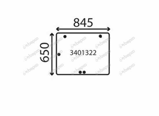 for, CASE IH   REAR WINDOW FLAT - TINTED - GREEN XL CAB