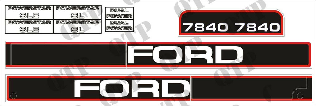 Ford 7840 Decal Kit up to 1996