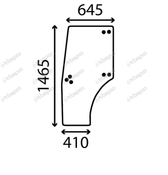 For SAME LAMBORGHINI DOOR WINDOW LEFT - CURVED - TINTED