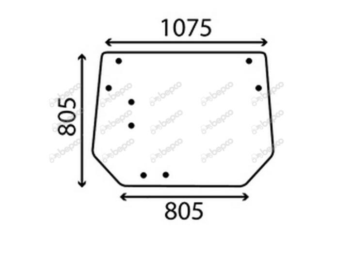 For JOHN DEERE 40 50 SERIES REAR WINDOW FLAT - NON-TINTED
