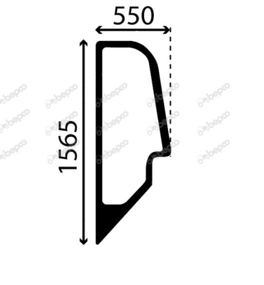 For JOHN DEERE 3000 TELEHANDLER SIDE WINDOW LEFT - FLAT - TINTED