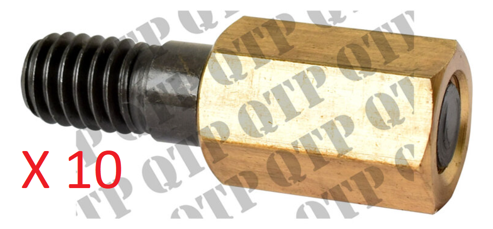 For, Massey Ferguson Nut & Stud Exhaust Manifold FE35 3/8" UNC  Pack of 10