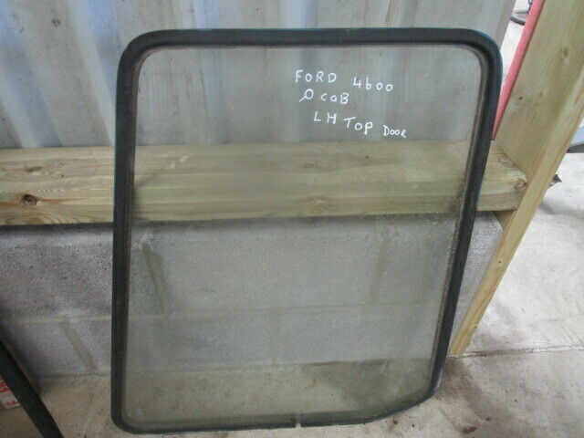 for, Ford 4600-7610 Q Cab LH Top Door Glass & Rubber Seal in Good Condition