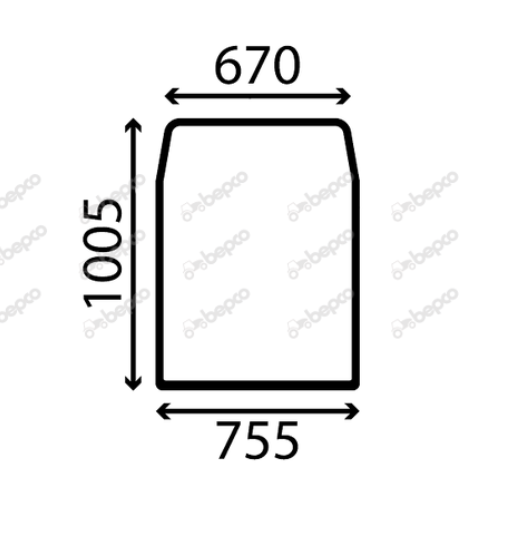 For JCB TELEHANDLER 520 525 WINDSCREEN FLAT - TINTED