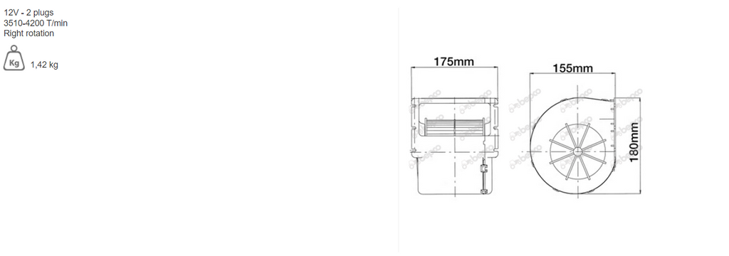 For John Deere Cab Fan Blower