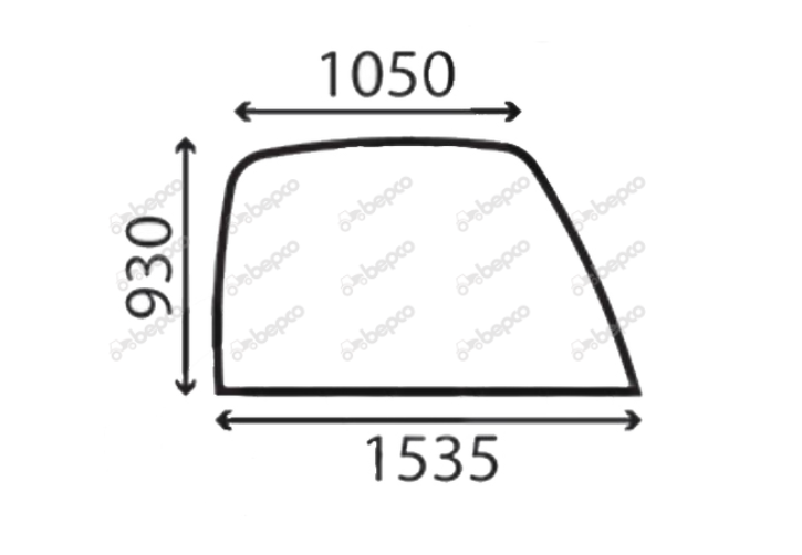 For JCB TELEHANDLER SIDE WINDOW RIGHT - FLAT - TINTED