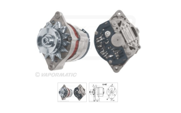 John Deere 14V 65A Alternator 40, 50, 3000 Series