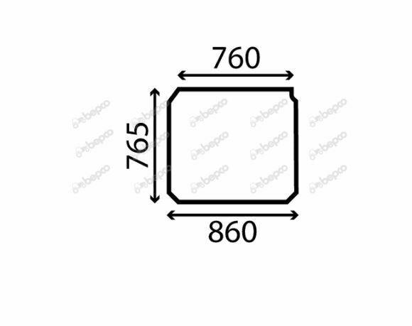 for, JCB Telehandler ROOF WINDSHIELD CURVED - TINTED