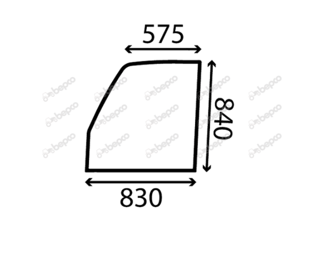 For JCB TELEHANDLER UPPER DOOR WINDOW LEFT - FLAT - TINTED