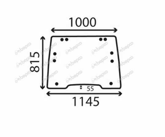 for, CASE IH JXU series OPENING FRONT WINDSHIELD CURVED - TINTED