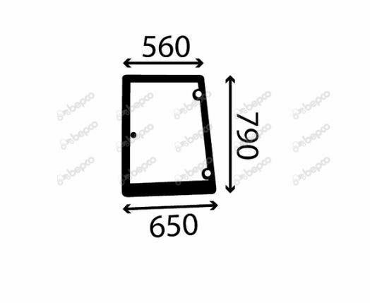 for, CASE IH MXM SIDE WINDOW LEFT - CURVED - TINTED