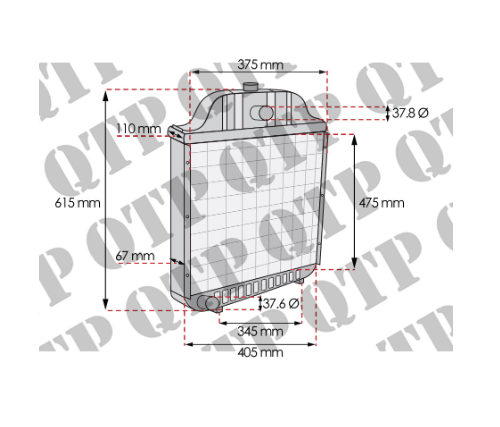 Massey Ferguson 100 Series Engine Radiator