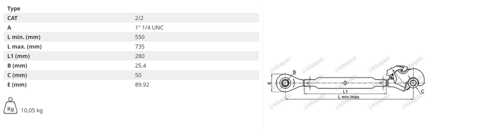 For John Deere TOP LINK /QUICK HITCH CAT 2 / 2