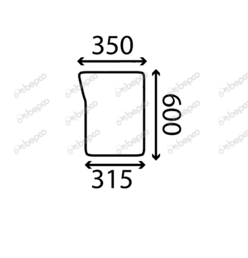 For JOHN DEERE LOWER FRONT GLASS FLAT - TINTED