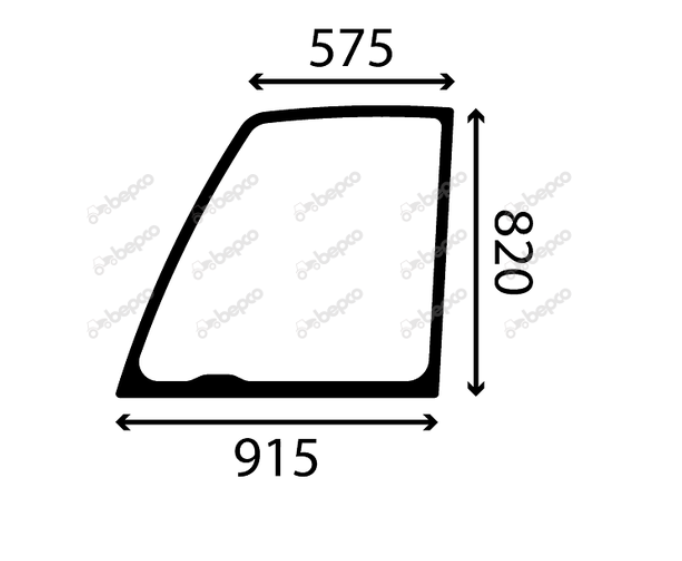 For JCB TELEHANDLER 535 540 UPPER DOOR WINDOW LEFT - FLAT - TINTED