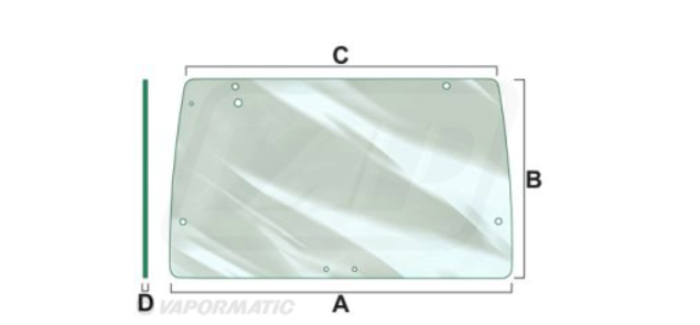 For DAVID BROWN 90, 94 Cab Glass, Rear Window