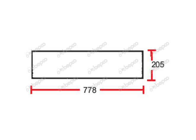 For MASSEY FERGUSON 500 SERIES LOWER REAR WINDOW FLAT - NON-TINTED