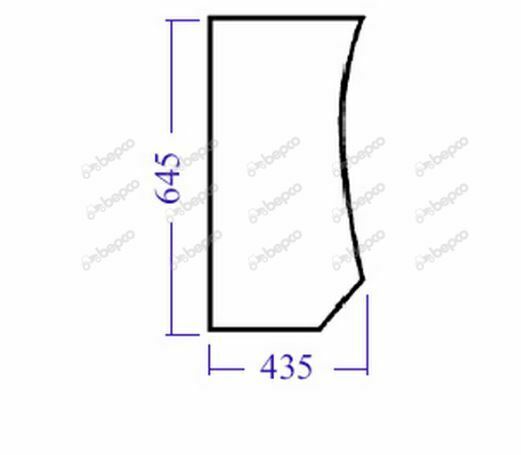 for, NEW HOLLAND TSA, T6000, T7000 LOWER FRONT GLASS LEFT - CURVED - TINTED