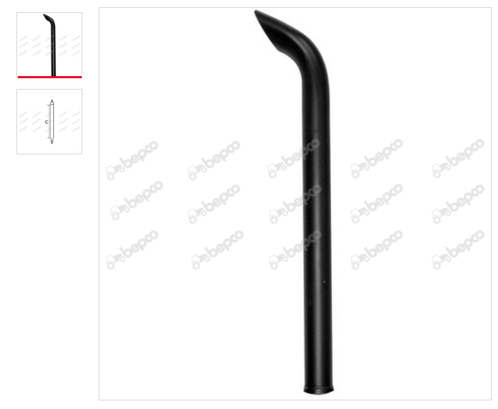 For Ford  5640 6640 7740 7840 8240 8340 EXHAUST PIPE  Ø Diameter 68 - L 1170 MM