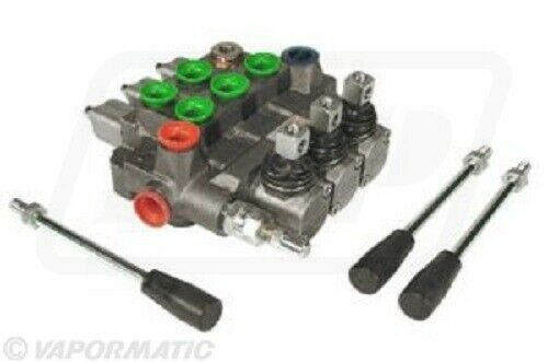3 Bank Single (1) / Double (2)  Acting Hydraulic Valve Assembly 1/2" bsp