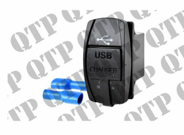 Rocker Switch Blank USB Charge Double Port // 12 - 24V Applications